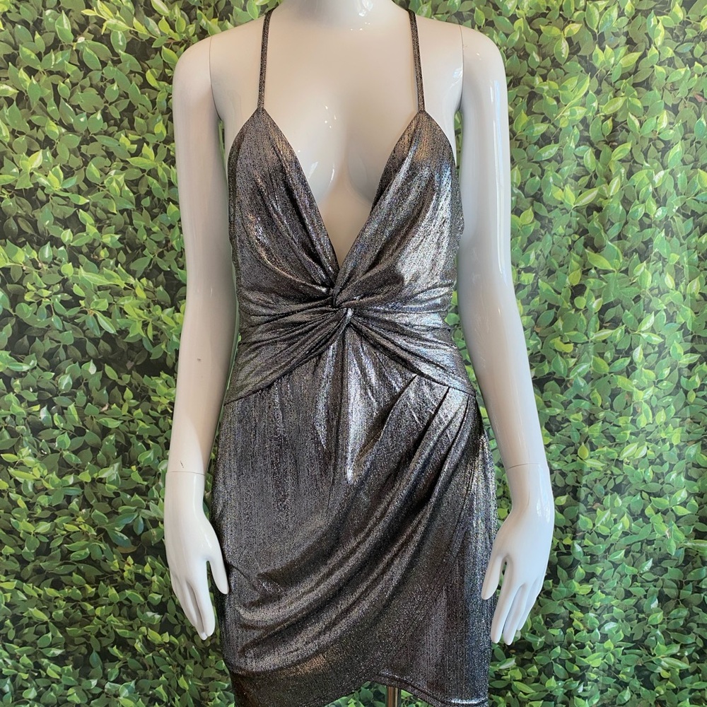 Fashion Nova Metallic Mini Dress